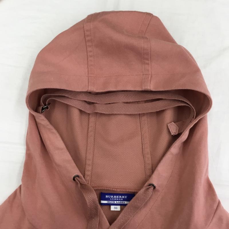 バーバリーブルーレーベル BURBERRY BLUE LABEL パーカー 半袖 ノースリーブパーカー 38 ロゴ、文字 桃 / ピンク /  レディース USED 古着 中古 10130848
