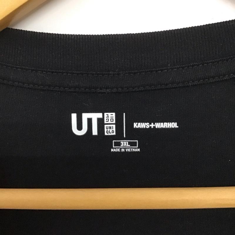 ユニクロ UNIQLO Tシャツ 半袖 341-476351 カウズ WARHOLUTTEE プリントTシャツ プリント 黒 / ブラック /  メンズ USED 古着 中古 10132338
