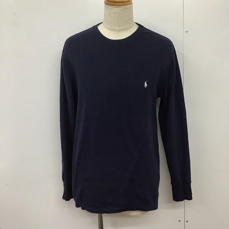 ポロラルフローレン POLO RALPH LAUREN カットソー 長袖 長袖カットソー クルーネックカットソー L ロゴ、文字 紺 / ネイビー /  メンズ USED 古着 中古 10125615