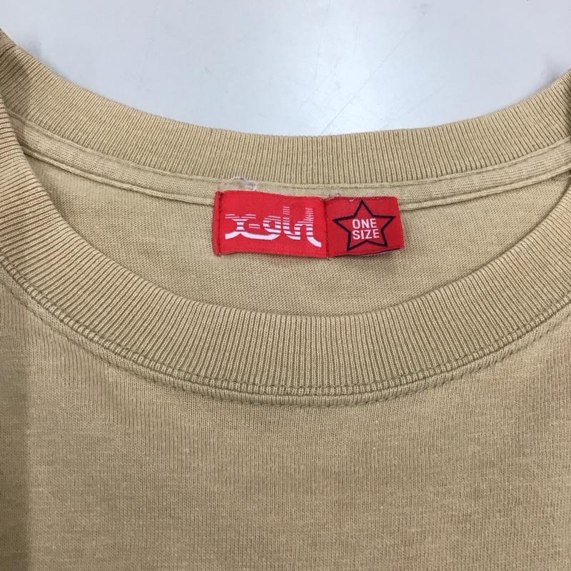 エックスガール X-girl Tシャツ 半袖 クルーネック ロゴ、文字 ベージュ / ベージュ /  レディース USED 古着 中古 10117036