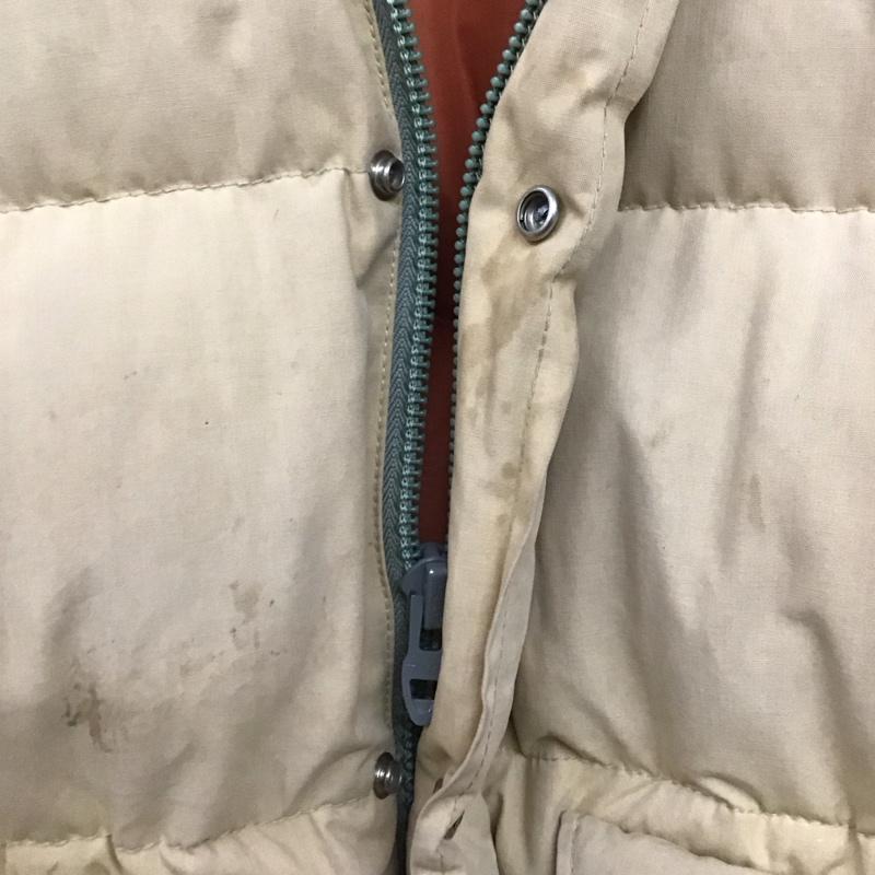 ザノースフェイス THE NORTH FACE ジャケット、上着 ジャンパー、ブルゾン ダウンジャケット アウター ジップアップジャケット 80s 現状品 L ロゴ、文字 ベージュ / ベージュ /  メンズ USED 古着 中古 10144788