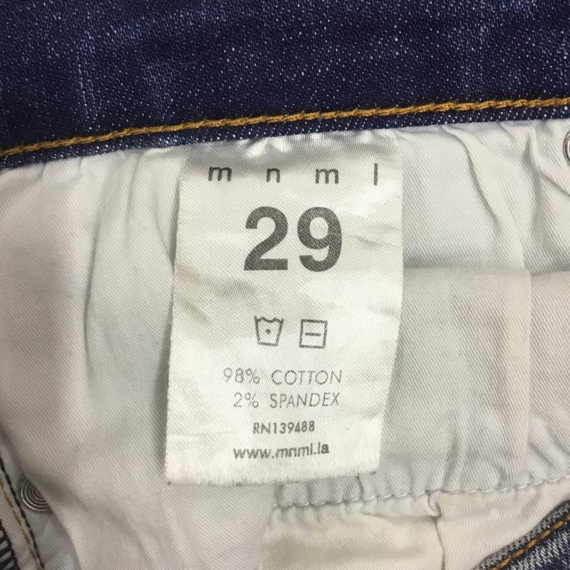 ミニマル mnml パンツ デニム、ジーンズ デニムパンツ スリムパンツ ストレッチパンツ ジップアップジーンズ 29インチ 無地 インディゴ / インディゴ /  メンズ USED 古着 中古 10114061