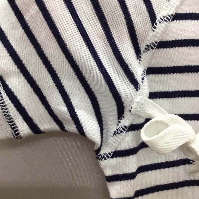 チャンピオン Champion シャツ、ブラウス 半袖 ベビー 短肌着 ボーダー ワンポイント 白 / ホワイト / X 紺 / ネイビー /  ボーイズ USED 古着 中古 10116910