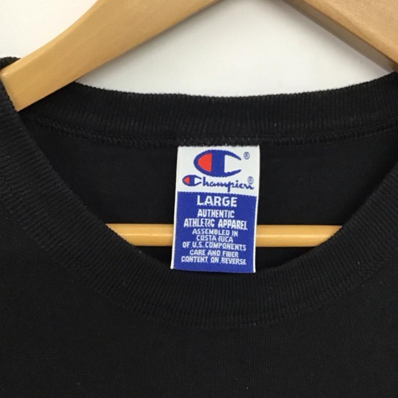 チャンピオン Champion タンクトップ タンクトップ タンクトップ ノースリーブカットソー クルーネック L ロゴ、文字 黒 / ブラック /  メンズ USED 古着 中古 10149938