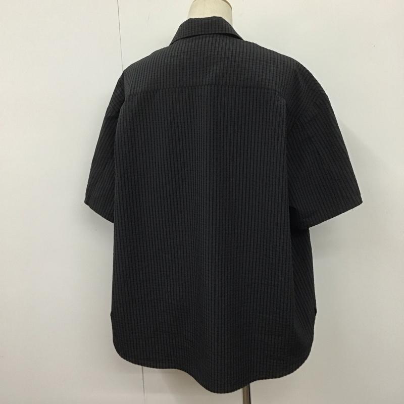 ハレ HARE ジャケット、上着 ジャケット、ブレザー ha030159tr ストライプ半袖シャツジャケット カラーシャツジャケット カジュアルジャケット S ストライプ 灰 / グレー /  メンズ USED 古着 中古 10107491
