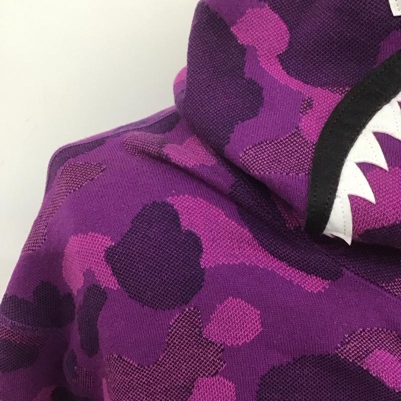 アベイシングエイプ A BATHING APE パーカー 長袖 ジップアップ カモフラージュ柄・迷彩 紫 / パープル /  メンズ USED 古着 中古 10107410