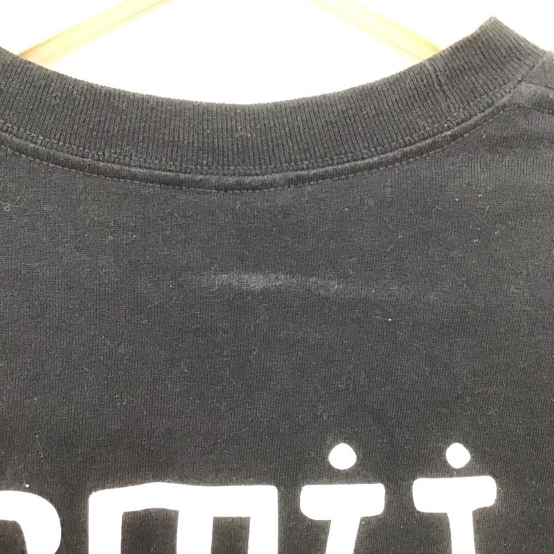 ステューシー STUSSY Tシャツ 半袖 半袖カットソー プリントTシャツ クルーネックカットソー S ロゴ、文字 黒 / ブラック /  メンズ USED 古着 中古 10128671