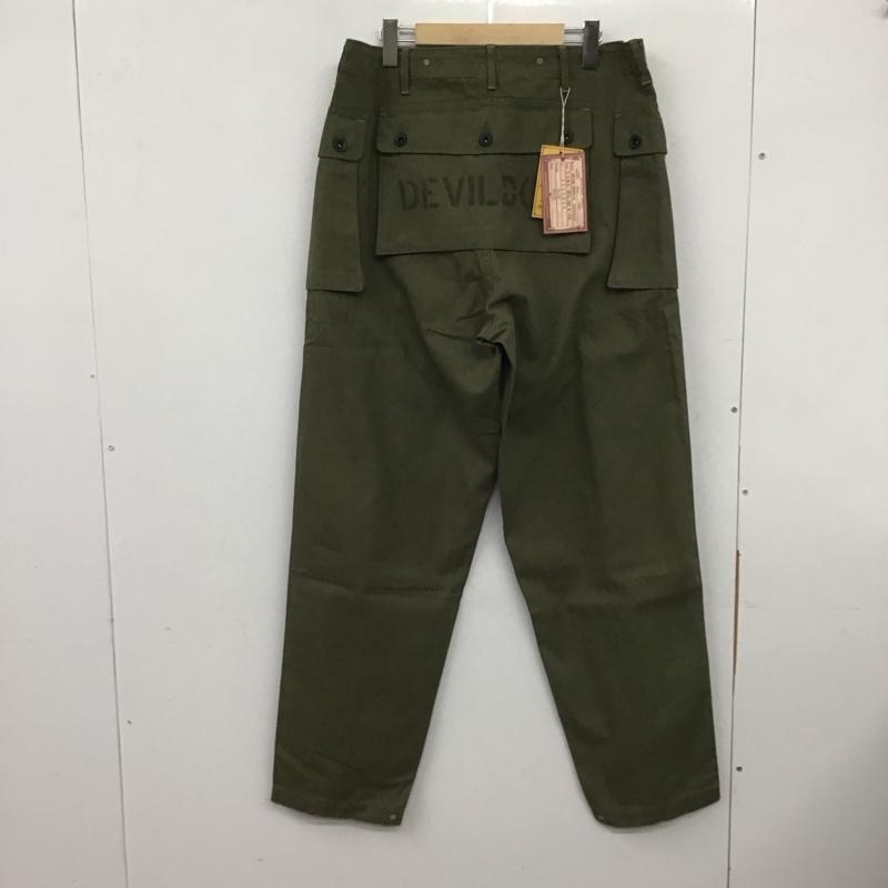 フリーホイーラーズ FREEWHEELERS パンツ ワークパンツ、ペインターパンツ u.s.m.c devil dog m-1944 1940sCIVILIANMILITARYSTYLECLOTHING ミリタリーパンツ 34インチ ロゴ、文字 カーキ / カーキ /  メンズ USED 古着 中古 10139021