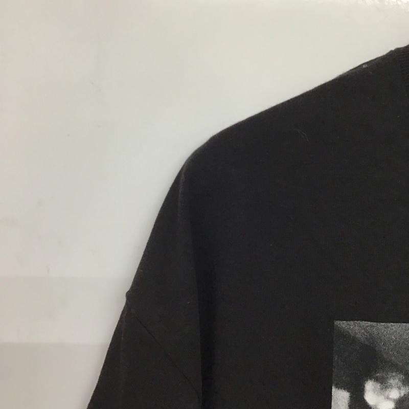 ギミーファイブ GIMME FIVE Tシャツ 半袖 半袖カットソー プリントTシャツ クルーネックカットソー デニスモリス XL プリント 黒 / ブラック /  メンズ USED 古着 中古 10142636