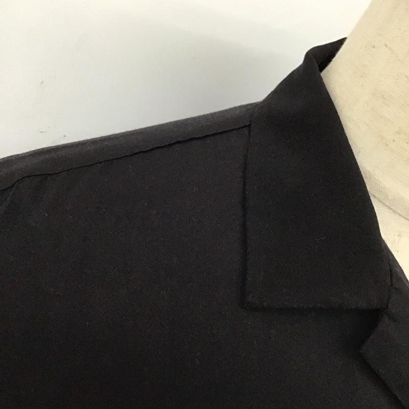 シップス SHIPS シャツ、ブラウス 半袖 711-52-0010 ウォッシャブル オープンカラー レーヨン any XL 無地 黒 / ブラック /  メンズ USED 古着 中古 10112159