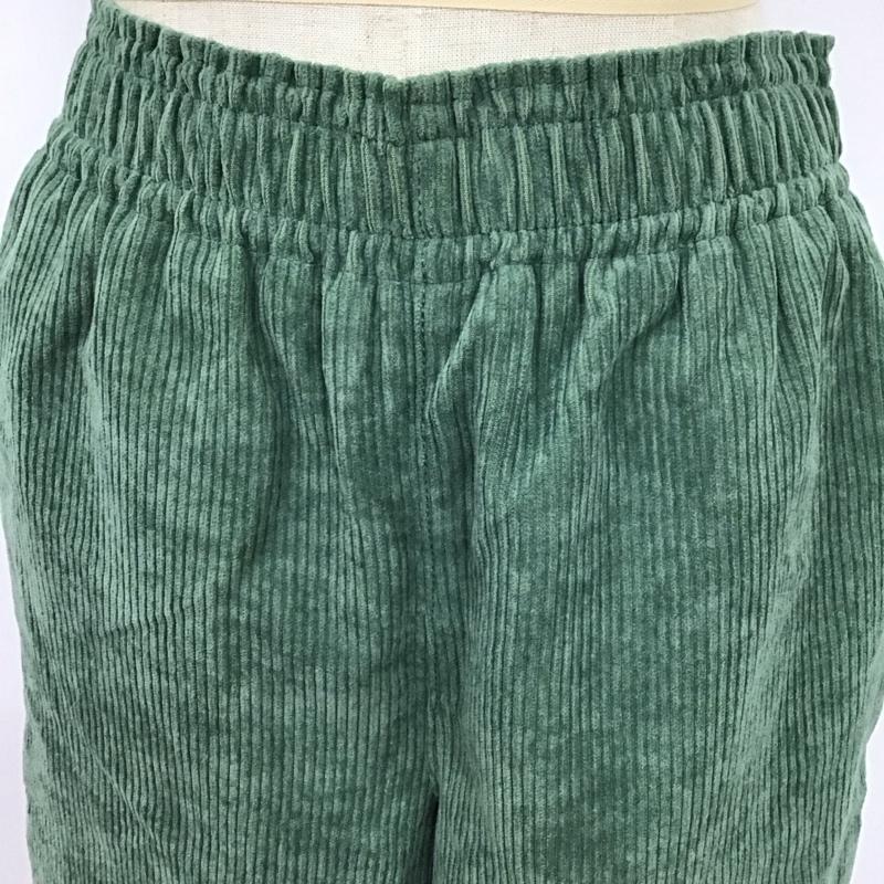 アズールバイマウジー AZUL BY MOUSSY パンツ ワークパンツ、ペインターパンツ 250dss31-151b CORDUROYWIDEPT ワイドパンツ コーデュロイパンツ M 無地 緑 / グリーン /  レディース USED 古着 中古 10114481