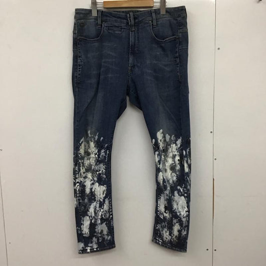 ジースターロゥ G-STAR RAW パンツ デニム、ジーンズ デニムパンツ スリムパンツ カジュアルパンツ ストレッチパンツ 32インチ ダメージ加工 インディゴ / インディゴ /  メンズ USED 古着 中古 10136584