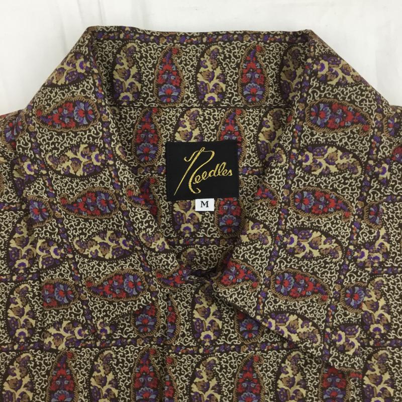 ニードルス Needles シャツ、ブラウス 長袖 Classic Shirts OT209 M 総柄 茶 / ブラウン /  メンズ USED 古着 中古 10127266