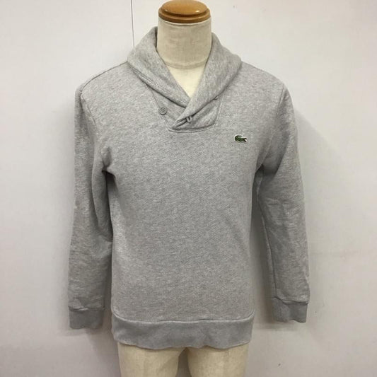 ラコステ LACOSTE トレーナー 長袖 長袖トレーナー スウェット カラーネック リブスウェットカットソー 3 ロゴ、文字 灰 / グレー /  メンズ USED 古着 中古 10123825