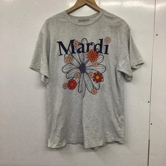 マルディメクルディ MARDI MERCREDI Tシャツ 半袖 クルーネック プリント ロゴ、文字 灰 / グレー /  レディース USED 古着 中古 10138949