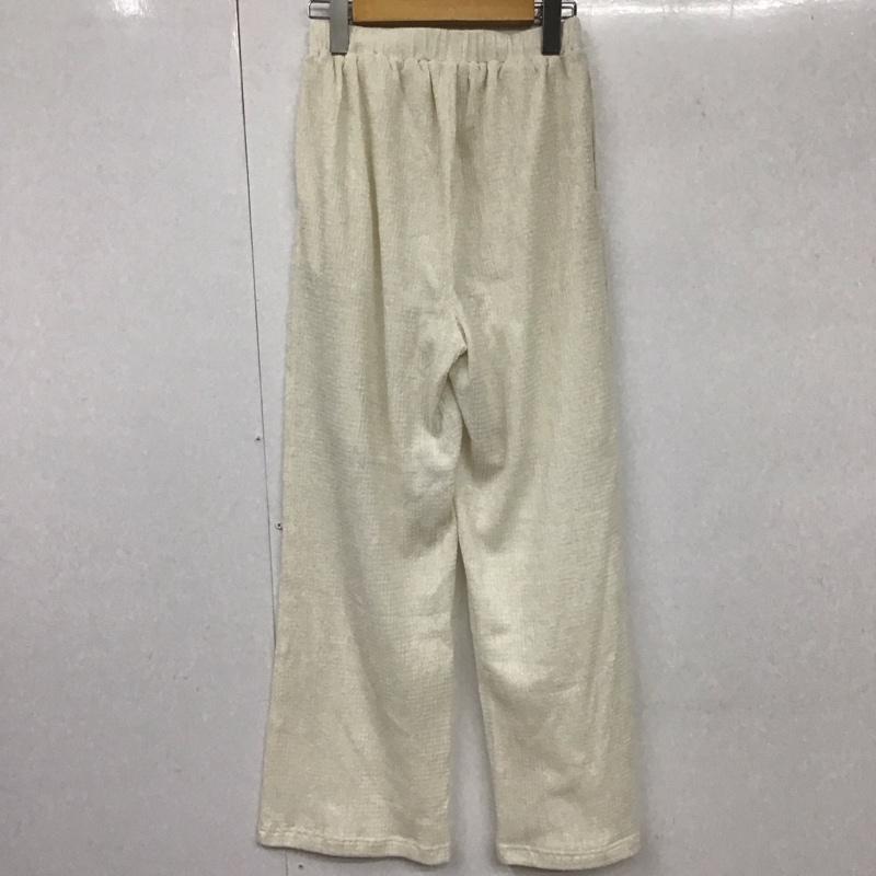 ローリーズファーム LOWRYS FARM ボトムス ボトムス LF522007MC シャーリングカット イージーパンツ FREE 無地 白 / ホワイト /  レディース USED 古着 中古 10131089