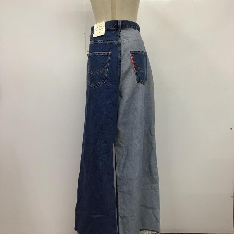 ロデオクラウンズ Rodeo Crowns パンツ デニム、ジーンズ 420DSM11-0090 ラップワイドパンツ タグ付き M ダメージ加工 青 / ブルー /  レディース USED 古着 中古 10113001
