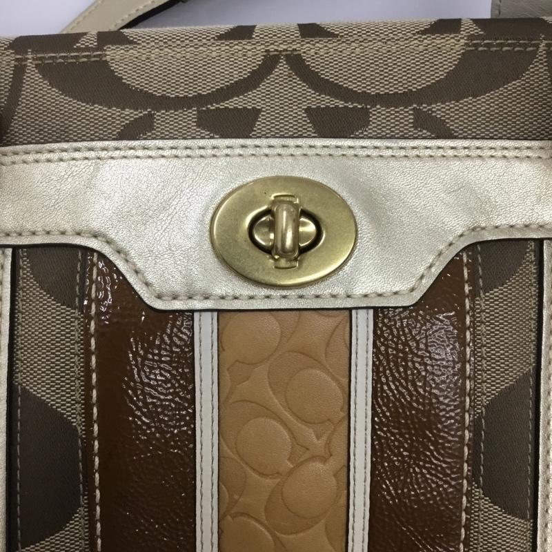 コーチ COACH ハンドバッグ ハンドバッグ F11637 ロゴ、文字 ベージュ / ベージュ /  レディース USED 古着 中古 10133829