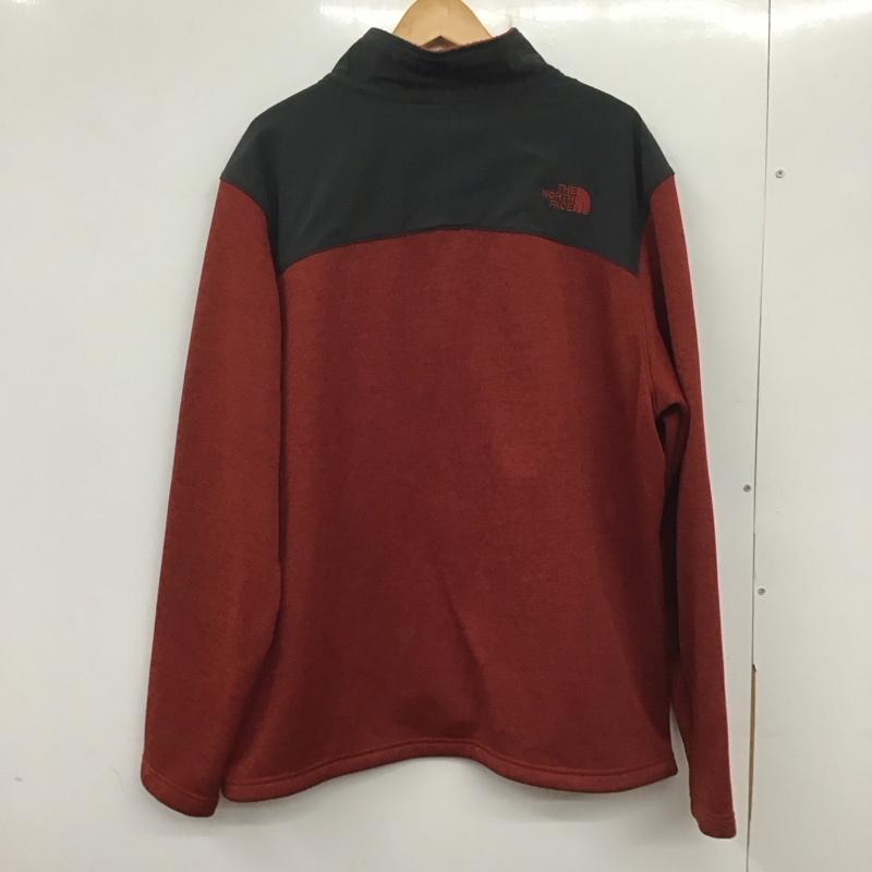 ザノースフェイス THE NORTH FACE ジャケット、上着 ジャケット、ブレザー ジップアップジャケット フリースジャケット アウター XL ロゴ、文字 灰 / グレー / X 赤 / レッド /  メンズ USED 古着 中古 10138879