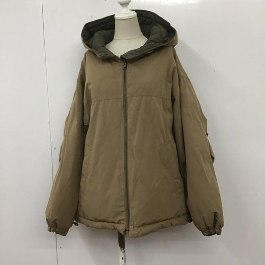 グローバルワーク GLOBAL WORK ジャケット、上着 ジャケット、ブレザー GW719503AD リバーシブル 中綿 L 無地 ベージュ / ベージュ / X カーキ / カーキ /  レディース USED 古着 中古 10108374