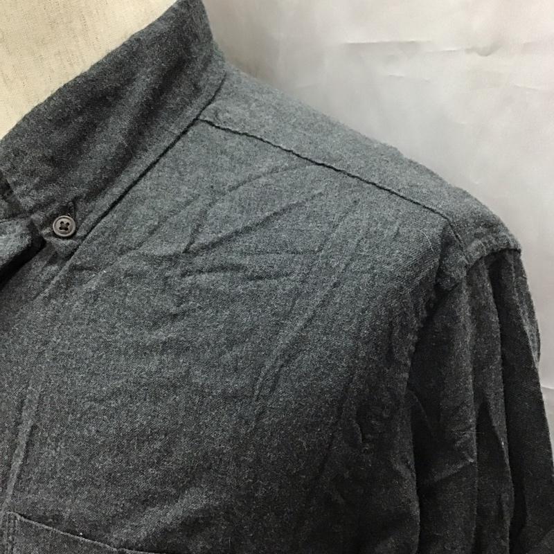 アメリカンイーグル AMERICANEAGLE シャツ、ブラウス 長袖 長袖シャツ カラーシャツ ポケットシャツ 長袖カットソー ボタンダウンシャツ S 無地 灰 / グレー /  メンズ USED 古着 中古 10116871