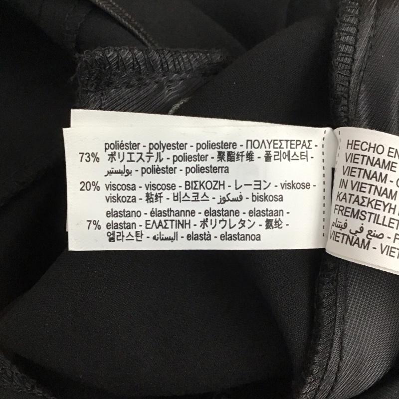 ザラ ZARA パンツ スラックス スラックスパンツ ワイドパンツ カジュアルパンツ センタータックパンツ XS 無地 黒 / ブラック /  レディース USED 古着 中古 10117413