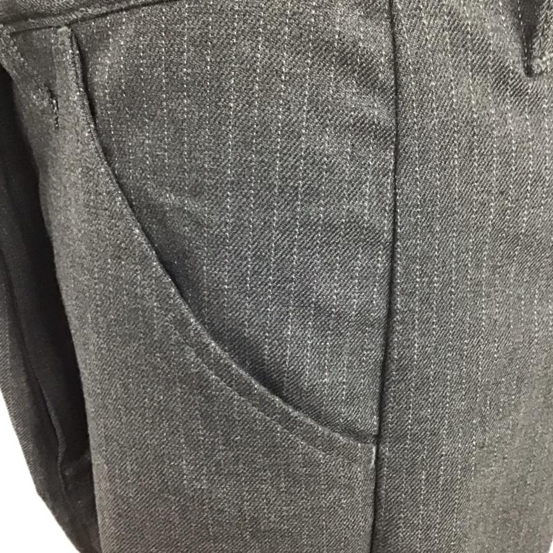グラム glamb パンツ スラックス 裾リブ 4 ストライプ 黒 / ブラック / X ダークグレー / ダークグレー /  メンズ USED 古着 中古 10109543