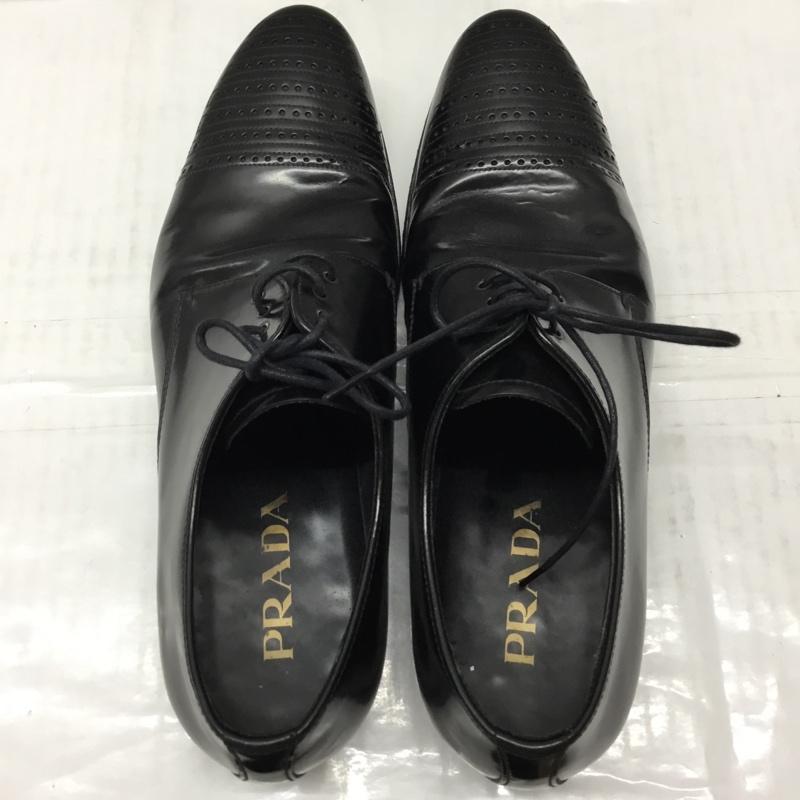 プラダ PRADA 革靴 革靴 2179 ドレスシューズ 7 無地 黒 / ブラック /  メンズ USED 古着 中古 10109116