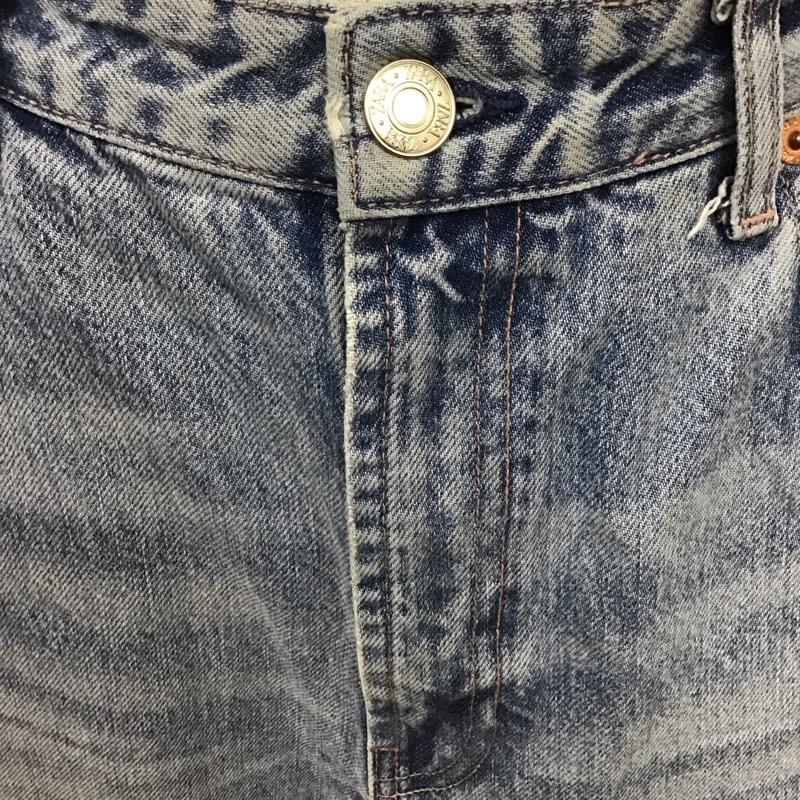 ザラ ZARA パンツ デニム、ジーンズ ワイドパンツ カットオフ 無地 水色 / ライトブルー /  レディース USED 古着 中古 10109441