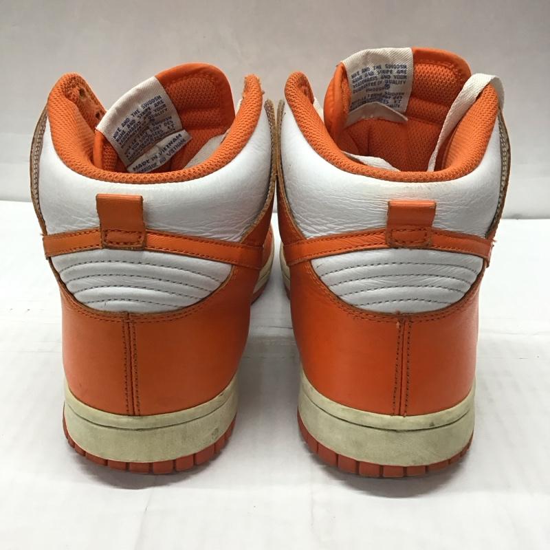ナイキ NIKE スニーカー スニーカー 317982-181 DUNK HIGH 27.5cm 27.5cm ロゴ、文字 白 / ホワイト / X 橙 / オレンジ /  メンズ USED 古着 中古 10113034