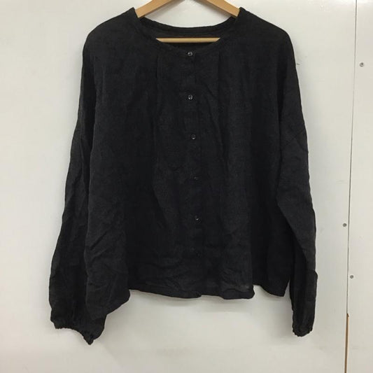 スタディオクリップ studio CLIP シャツ、ブラウス 長袖 FREE 無地 黒 / ブラック /  レディース USED 古着 中古 10136652