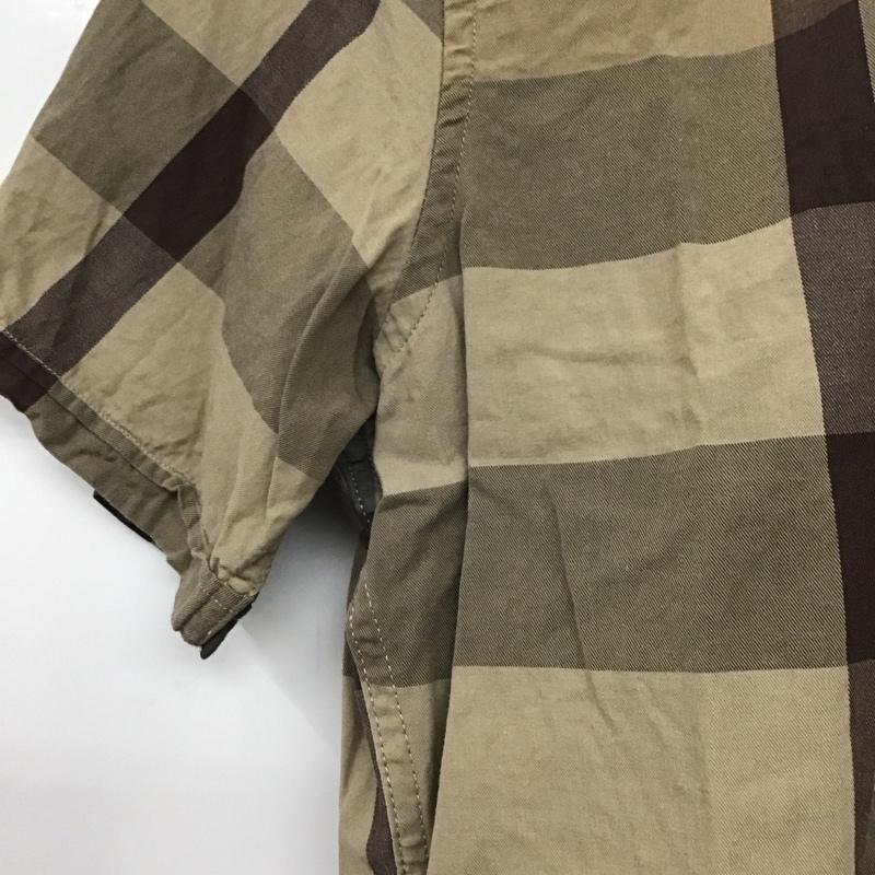 バーバリーブリット Burberry Brit シャツ、ブラウス 半袖 半袖シャツ チェックシャツ カラーシャツ S チェック 茶 / ブラウン /  メンズ USED 古着 中古 10141944