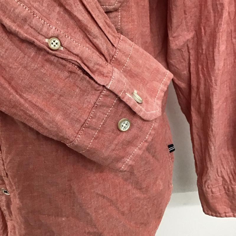 ノーティカ NAUTICA シャツ、ブラウス 長袖 長袖シャツ 無地シャツ カラーシャツ XL ロゴ、文字 赤 / レッド /  メンズ USED 古着 中古 10125055
