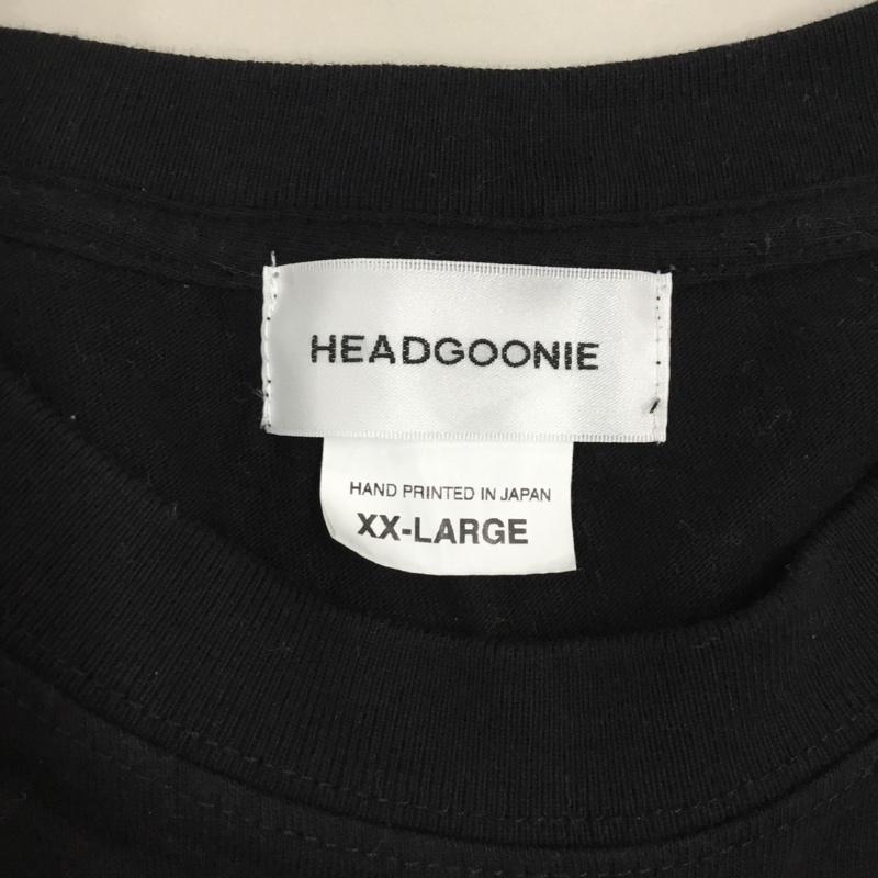 ヘッドグーニー HEADGOONIE Tシャツ 半袖 半袖カットソー プリントTシャツ クルーネックカットソー XXL プリント 黒 / ブラック /  メンズ USED 古着 中古 10117532