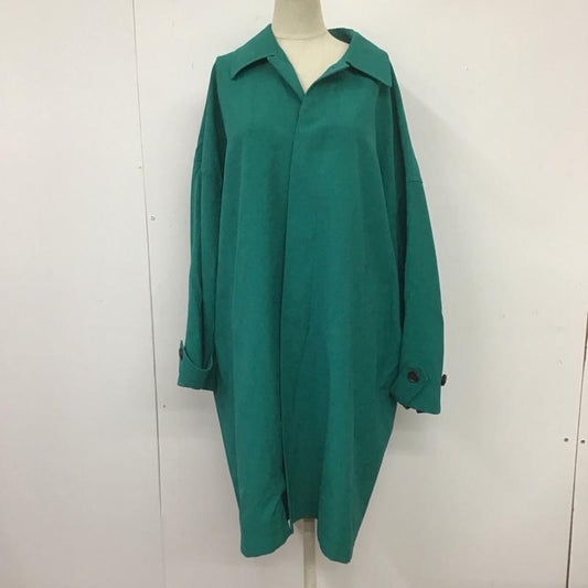 ロペピクニック ROPE  PICNIC コート コート一般 gdo-12030-a ステンカラーコート アウター 前ボタンジャケット 38 無地 緑 / グリーン /  レディース USED 古着 中古 10109557