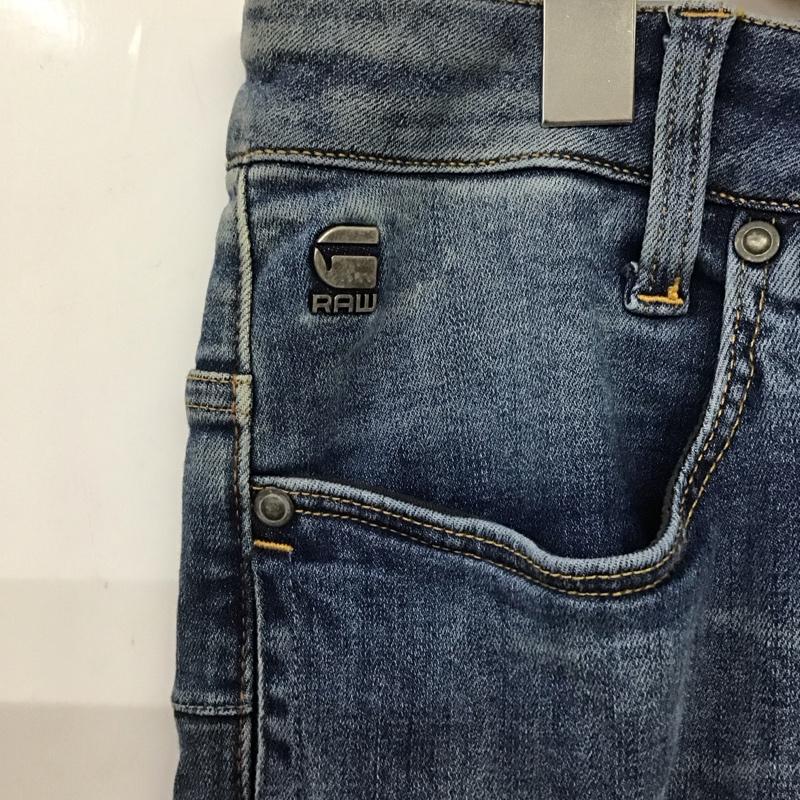 ジースターロゥ G-STAR RAW パンツ デニム、ジーンズ デニムパンツ スリムパンツ カジュアルパンツ ストレッチパンツ 32インチ ダメージ加工 インディゴ / インディゴ /  メンズ USED 古着 中古 10136584