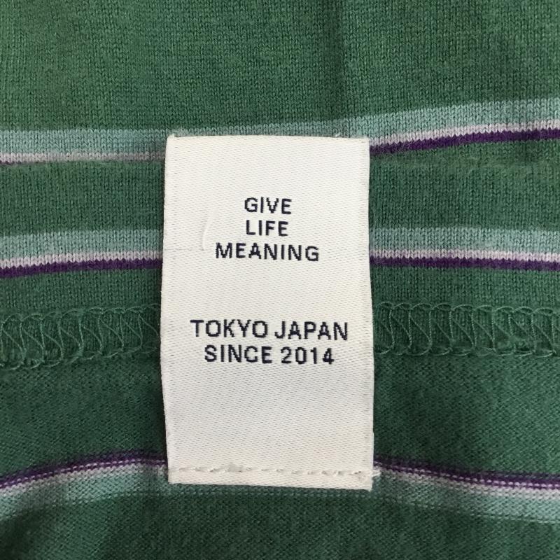 ディセンダント DESCENDANT Tシャツ 半袖 DESCENDANT ディセンダント Tシャツ 3号 ボーダー柄 緑 / グリーン /  メンズ USED 古着 中古 10127858