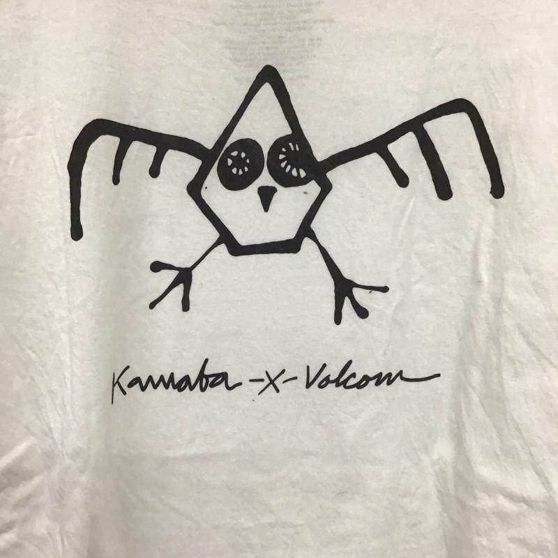 ボルコム VOLCOM Tシャツ 半袖 半袖カットソー プリントTシャツ クルーネックカットソー M プリント 白 / ホワイト /  メンズ USED 古着 中古 10132822