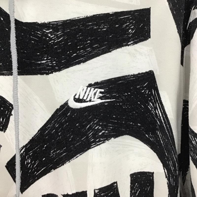 ナイキ NIKE パーカー 長袖 db4608-010 総柄ロゴプリントパーカー XXL プリント 灰 / グレー /  メンズ USED 古着 中古 10148566