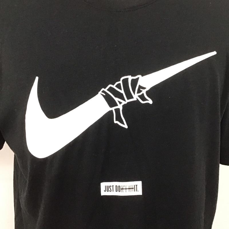 ナイキ NIKE Tシャツ 半袖 AH6498-010 DRI-FIT BLEND JDQ SWOOSH TEE L プリント X ロゴ、文字 黒 / ブラック /  メンズ USED 古着 中古 10108001