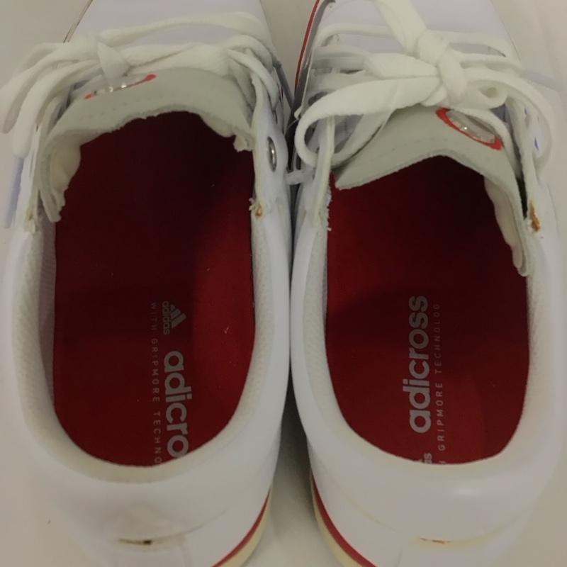 アディダス adidas スニーカー スニーカー Q47039 gripmor スパイクレスゴルフシューズ 25cm 箱有 25.0cm ロゴ、文字 白 / ホワイト / X 青 / ブルー / X 赤 / レッド /  レディース USED 古着 中古 10135364