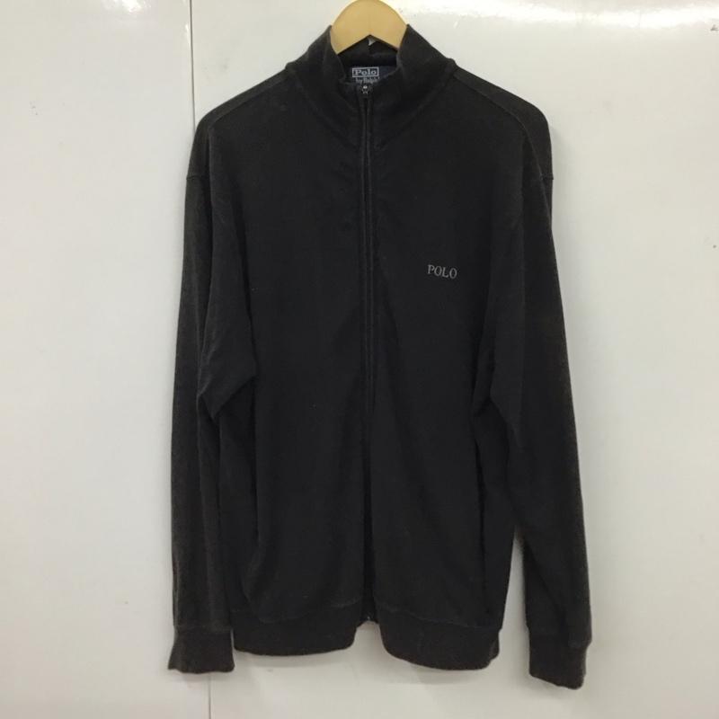 ポロバイラルフローレン Polo by RALPH LAUREN パーカー 長袖 ジップパーカー L 無地 黒 / ブラック /  メンズ USED 古着 中古 10120166