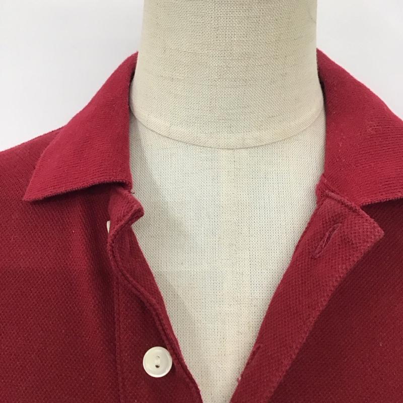 ラコステ LACOSTE ポロシャツ 長袖 ワニ ワンポイント えんじ / ワインレッド /  レディース USED 古着 中古 10116163