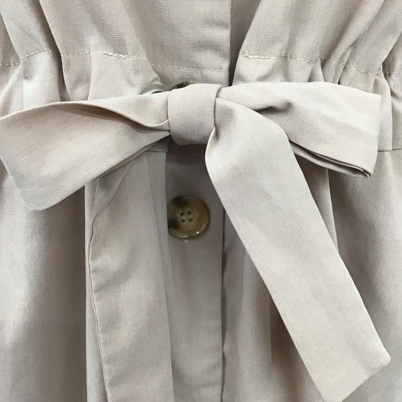 アルシーヴ archives ワンピース ロングスカート 半袖ロングワンピース ノーカラーシャツワンピース 前開き 無地 ベージュ / ベージュ /  レディース USED 古着 中古 10110897