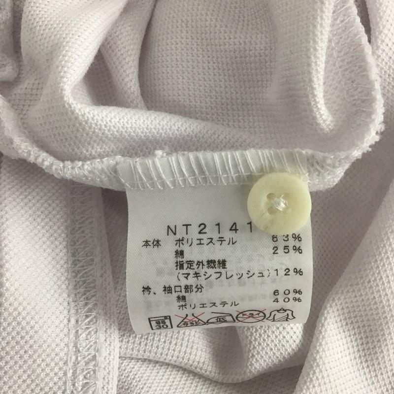 ザノースフェイス THE NORTH FACE ポロシャツ 半袖 nt21414 ベーシックラインポロシャツ 半袖カットソー M ロゴ、文字 白 / ホワイト /  メンズ USED 古着 中古 10148243