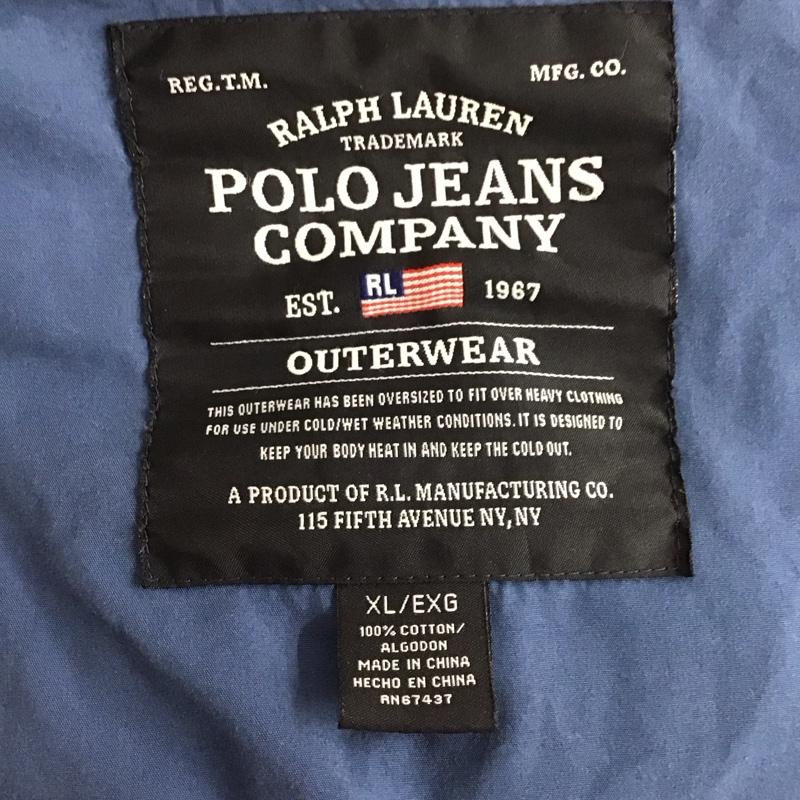 ポロジーンズカンパニー POLO JEANS COMPANY ジャケット、上着 ジャケット、ブレザー ジップアップジャケット ジャンパー ジャケット カジュアルジャケット アウター XL ロゴ、文字 青 / ブルー /  メンズ USED 古着 中古 10124207