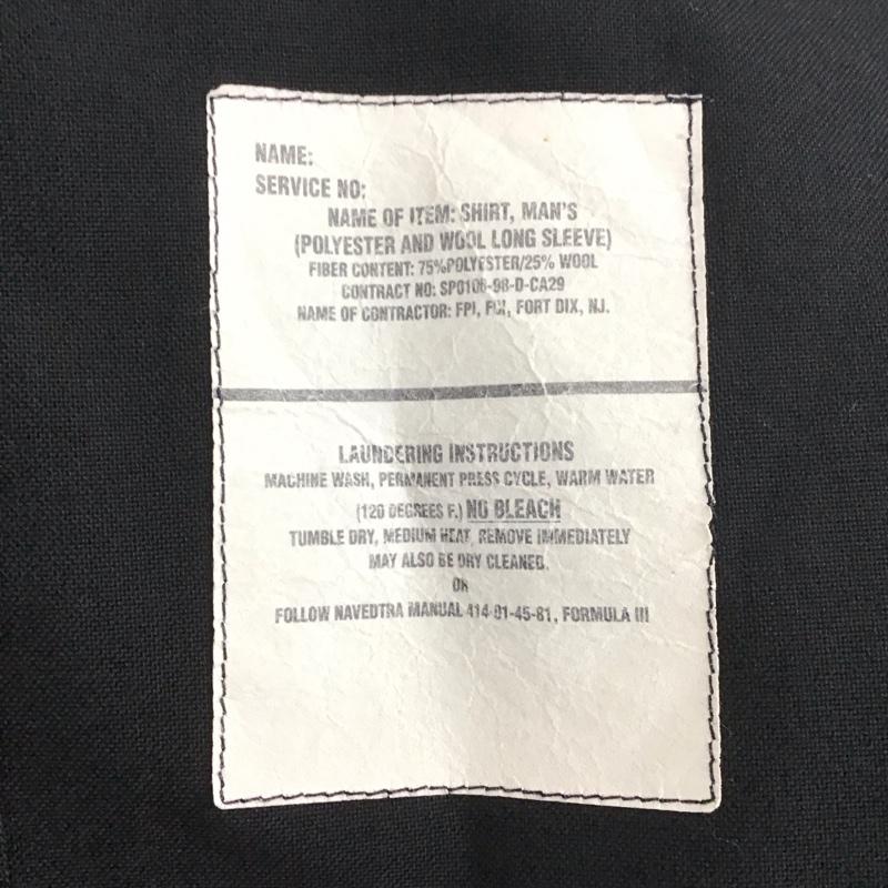 ミリタリー ミリタリー シャツ、ブラウス 長袖 長袖シャツ ミリタリーシャツ カラーシャツ ロゴ、文字 黒 / ブラック /  メンズ USED 古着 中古 10140673
