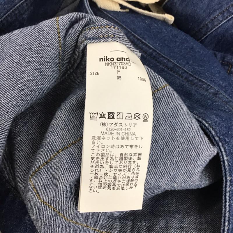 ニコアンド niko and... ベスト ベスト NKN32703AD C1風 デニムベスト FREE 無地 インディゴ / インディゴ /  レディース USED 古着 中古 10133385