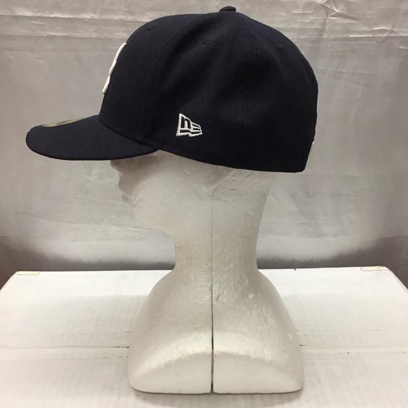 ニューエラ NEW ERA 帽子 キャップ 59FIFTY MLBオンフィールド アトランタ ブレーブス ロード ロゴ、文字 紺 / ネイビー /  メンズ USED 古着 中古 10117956