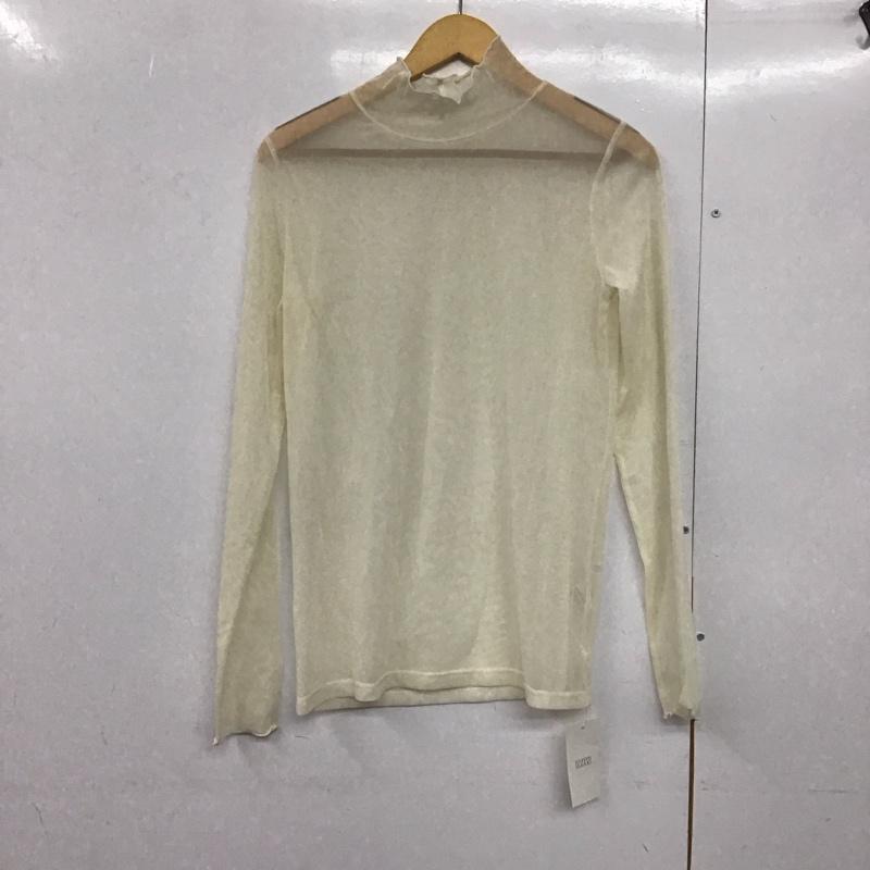 ローリーズファーム LOWRYS FARM カットソー 長袖 ハイネック チュール タグ付 FREE 無地 白 / ホワイト /  レディース USED 古着 中古 10144541